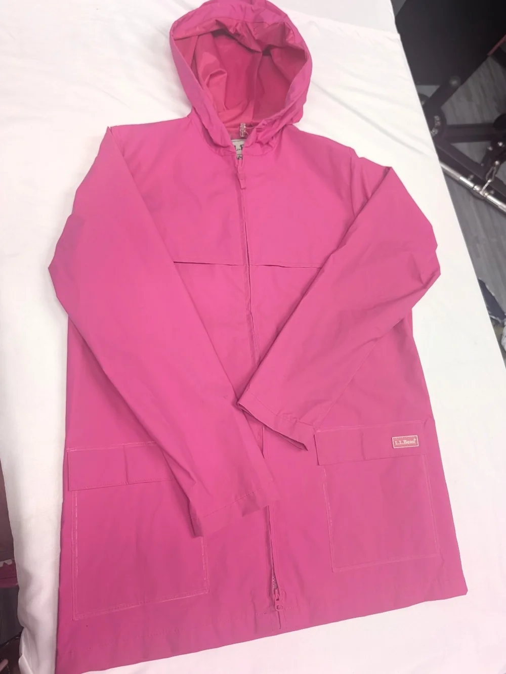 L.L. Bean Women’s Hooded Trench Coat - Bright Pink